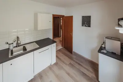 Küche/Küchenzeile in der Unterkunft große Wohnung in Weinheim mit Charme