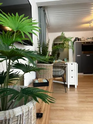 Ein Sitzbereich in der Unterkunft Lilli's Gästehaus