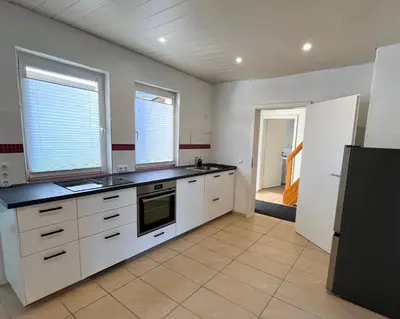 Küche/Küchenzeile in der Unterkunft 90qm Ferienhaus Lorsch