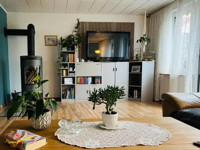 Ein Sitzbereich in der Unterkunft Appartments - Stromberg & Zabergäu