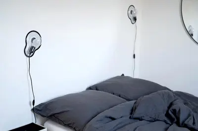 Ein Bett oder Betten in einem Zimmer der Unterkunft slot Ferienwohnung Schwetzingen