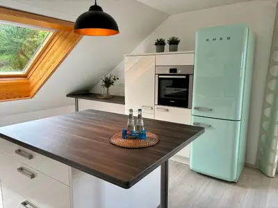 Küche/Küchenzeile in der Unterkunft Apartment Minneburgblick