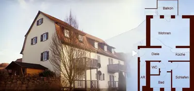 Das Gebäude in dem sich die Ferienwohnung befindet