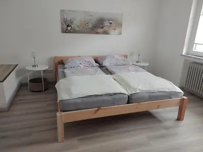 Ein Bett oder Betten in einem Zimmer der Unterkunft Schwandorf22