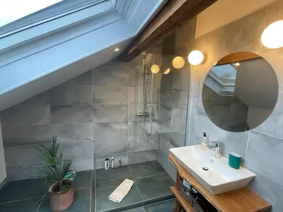 Ein Badezimmer in der Unterkunft Gemütliche Dachwohnung am Tor zum Schwarzwald