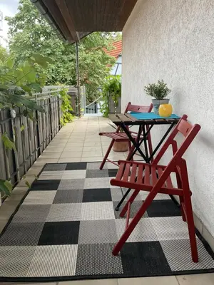Ein Balkon oder eine Terrasse in der Unterkunft Gemütliche Dachwohnung am Tor zum Schwarzwald
