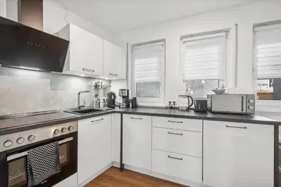 Küche/Küchenzeile in der Unterkunft Amalfi A07 - 4 PP - 2 Zi - smart TV - Boxspringbett