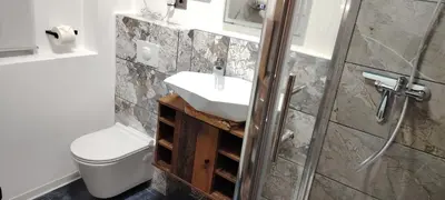 Ein Badezimmer in der Unterkunft Ferienwohnung Apartment Fewo Alojamiento Casa Demy