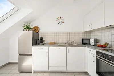 Küche/Küchenzeile in der Unterkunft Ferienwohnung Bad Friedrichshall 5BR 10 beds, TV & kitchen