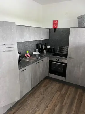 Küche/Küchenzeile in der Unterkunft Boardinghouse Friolzheim