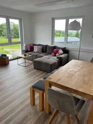 Ein Sitzbereich in der Unterkunft Boardinghouse Friolzheim