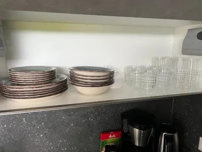 Küche/Küchenzeile in der Unterkunft Boardinghouse Friolzheim