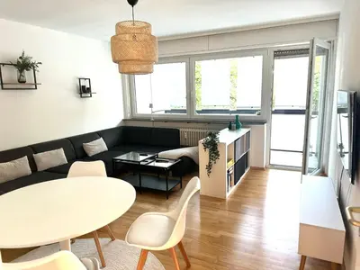 Küche/Küchenzeile in der Unterkunft KA-City, 3 Zi, 75qm, Parken, Balkon, WLAN, Netflix ruhige Lage