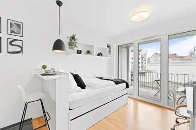 Ein Bett oder Betten in einem Zimmer der Unterkunft Modern, Zentral, Homeoffice, Netflix
