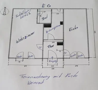 Grundriss der Unterkunft Gästehaus Ringhof
