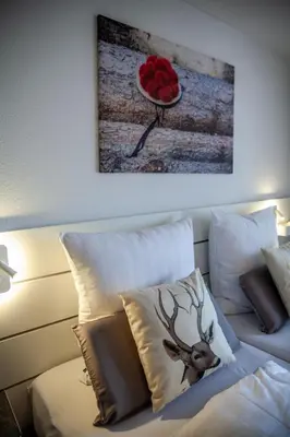 Ein Bett oder Betten in einem Zimmer der Unterkunft albview - zentral - modern - Nähe Kur- Rehaklinik - Albtherme