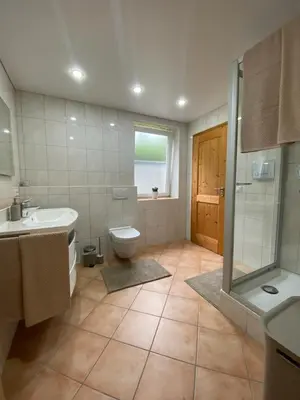 Ein Badezimmer in der Unterkunft Einzimmer Apartment