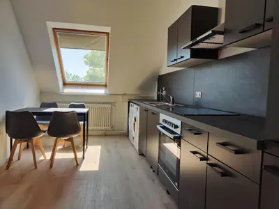 Küche/Küchenzeile in der Unterkunft Apartments Leimen