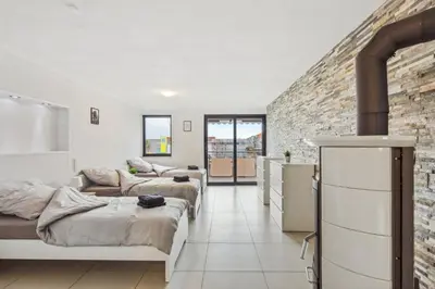 Ein Bett oder Betten in einem Zimmer der Unterkunft MONTEUR - Unterkunft für bis zu 7 Personen in 64569 Nauheim - GG09