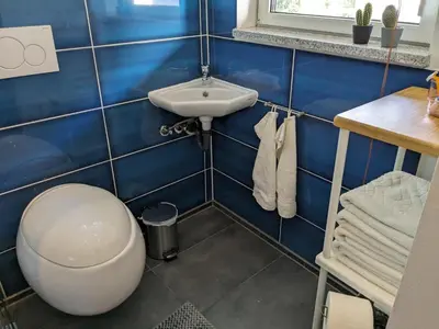 Ein Badezimmer in der Unterkunft Altes Häusle - Doppelzimmer Weinrebe
