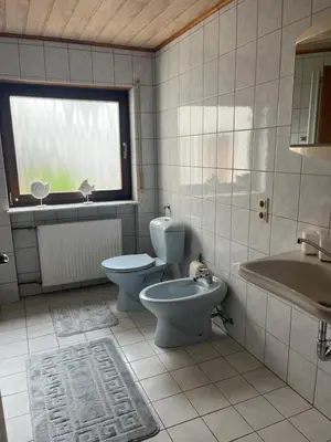 Ein Badezimmer in der Unterkunft Ferienwohnung Zum Drachenfels