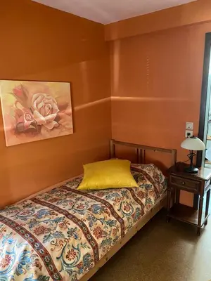 Ein Bett oder Betten in einem Zimmer der Unterkunft Ferienwohnung Piccolino