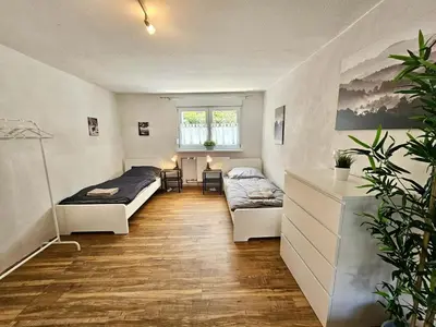 Ein Bett oder Betten in einem Zimmer der Unterkunft Beautiful apartment in Alzey