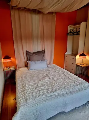 Ein Bett oder Betten in einem Zimmer der Unterkunft Tara - Ruhige Oase nahe Frankfurt am Main