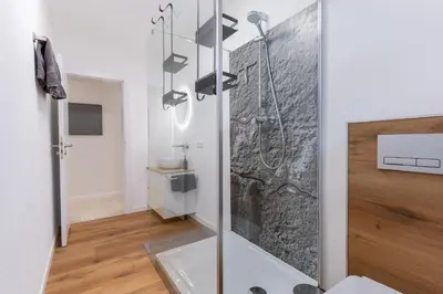 Ein Badezimmer in der Unterkunft Gästehaus Berthold Möhn