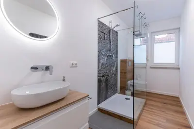 Ein Badezimmer in der Unterkunft Gästehaus Berthold Möhn