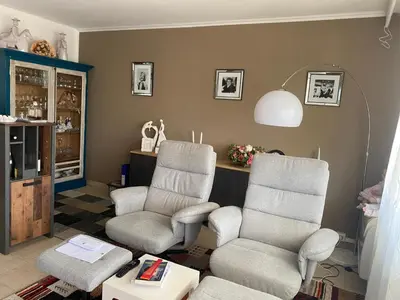 Ein Sitzbereich in der Unterkunft bei Tante Tina