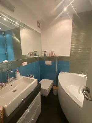 Ein Badezimmer in der Unterkunft bei Tante Tina