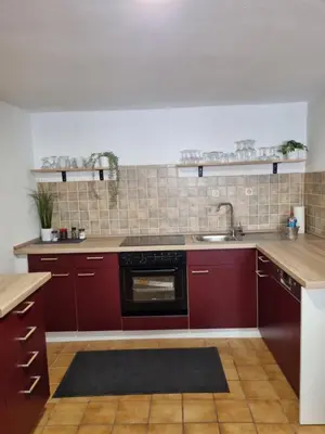 Küche/Küchenzeile in der Unterkunft Ferienwohnung Heppenheim an der Bergstraße WHG 5