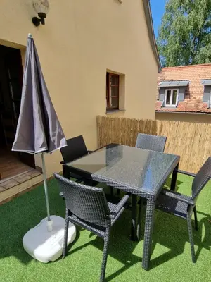 Ein Patio oder anderer Außenbereich in der Unterkunft Ferienwohnung Heppenheim an der Bergstraße WHG 5