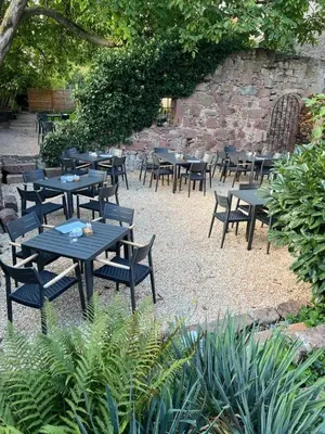 Ein Garten an der Unterkunft Hotel Rhodter Adler