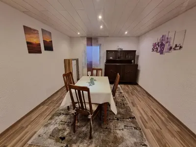 Küche/Küchenzeile in der Unterkunft Ferienwohnung Elsenztal