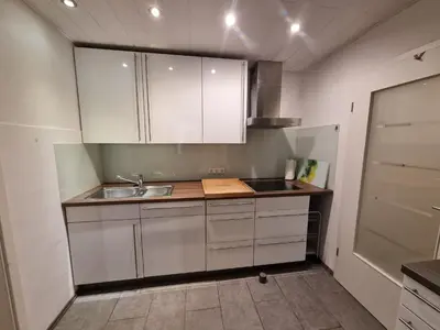 Küche/Küchenzeile in der Unterkunft Ferienwohnung Elsenztal
