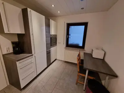 Küche/Küchenzeile in der Unterkunft Ferienwohnung Elsenztal