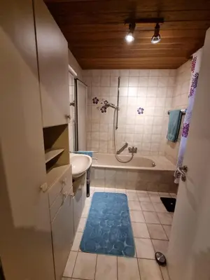 Ein Badezimmer in der Unterkunft Ferienwohnung Elsenztal