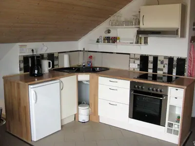 Küche/Küchenzeile in der Unterkunft Eva und Wolf Apartments