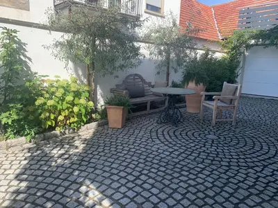 Ein Garten an der Unterkunft Bienenstock