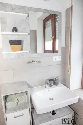 Ein Badezimmer in der Unterkunft Ferienwohnung BIG bei Tripsdrill
