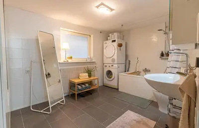 Ein Badezimmer in der Unterkunft FeWo Birdflower