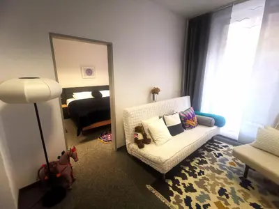 Ein Bett oder Betten in einem Zimmer der Unterkunft Stadtwohnung Miltenberg Perle am Main