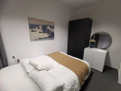 Ein Bett oder Betten in einem Zimmer der Unterkunft Stadtwohnung Miltenberg Perle am Main