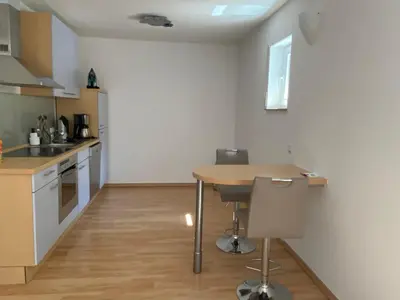 Küche/Küchenzeile in der Unterkunft Ferienwohnung an den Weinbergen