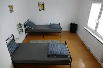Ein Sitzbereich in der Unterkunft Großzügige Monteurwohnung