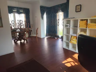 Ein Sitzbereich in der Unterkunft Ferienhaus SWD