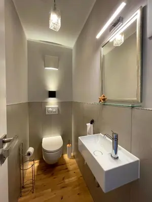Ein Badezimmer in der Unterkunft Huus Bellevue