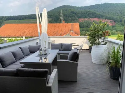 Ein allgemeiner Bergblick oder ein Berglick von der Ferienwohnung aus